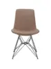 Modern steel upholstered PU dining chair