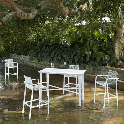 Montreal Rectangular Aluminum Bar Set for 4