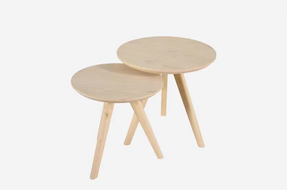 Nordic Design Solid Wood Coffee Table Set