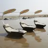 Sail Boat-shaped Rattan Chaise Lounge