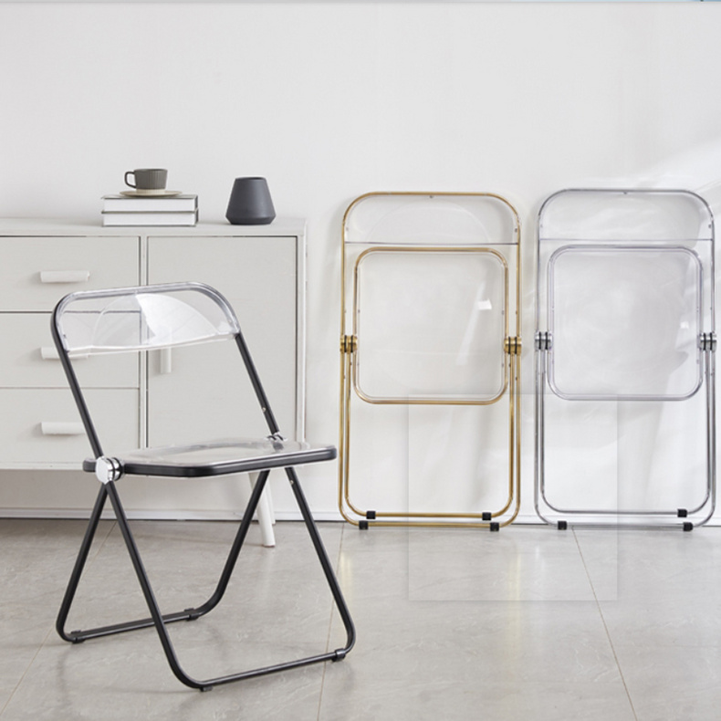 clear plastic folding chair