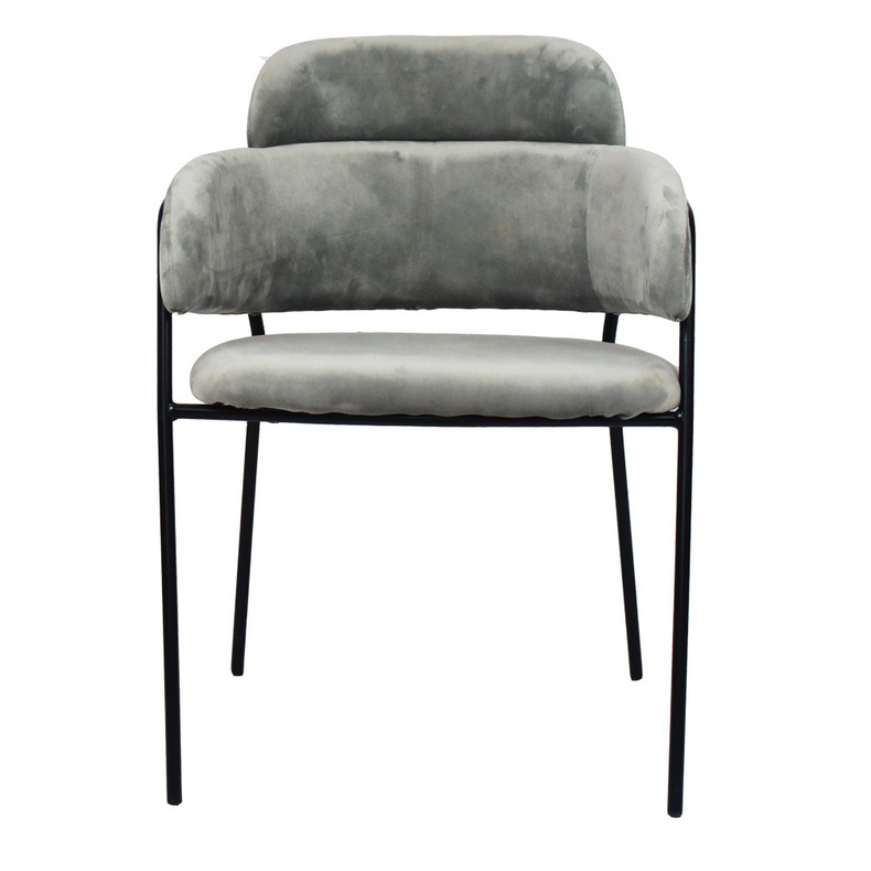 gray velvet chair