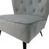 Grey Velvet Chair with Metal leg for Living Dining Room