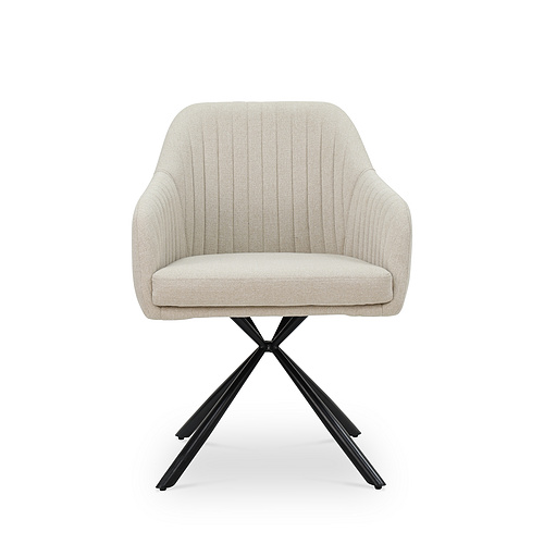 Linen Chair with Metal leg for Living Dining Room