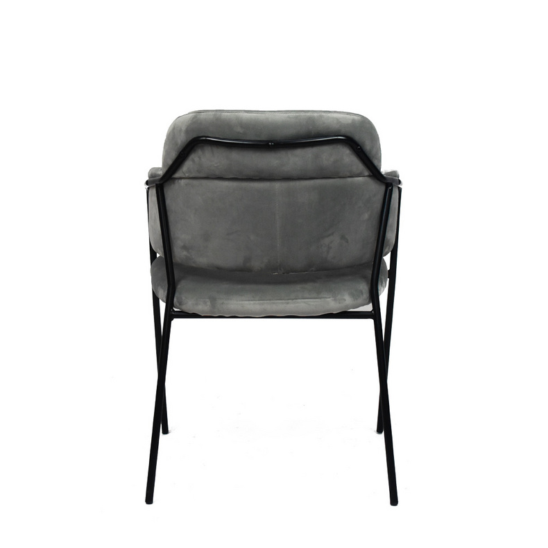 gray velvet chair