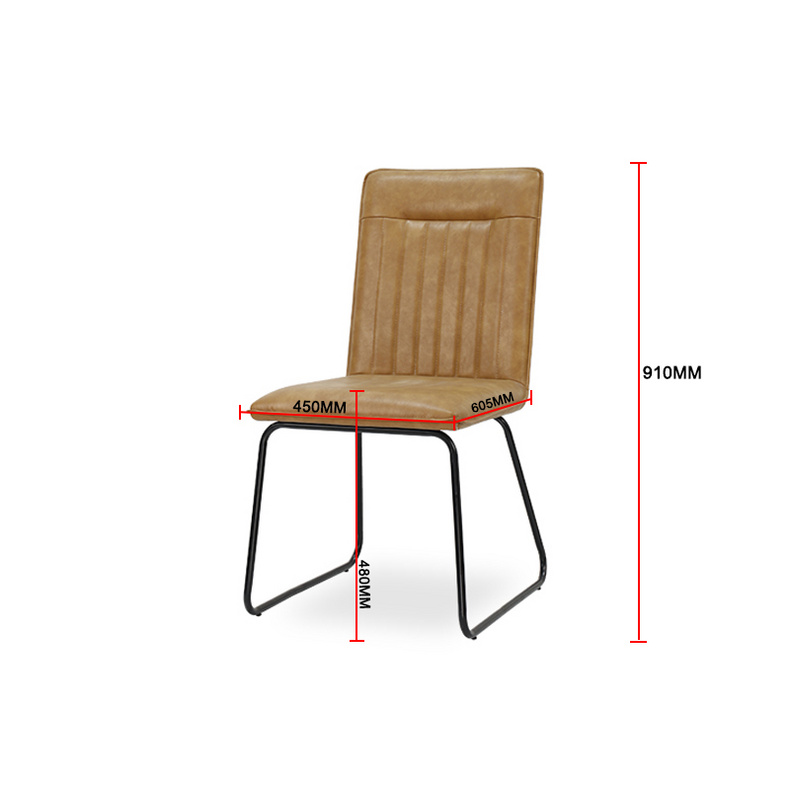 PU Dining Chair with Metal leg for dining room or living room