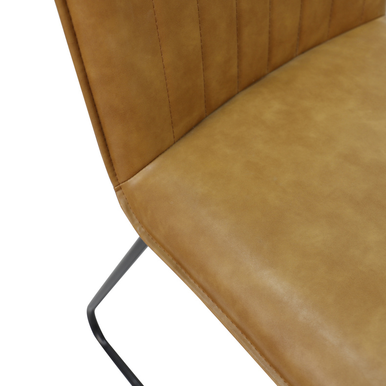 PU Dining Chair with Metal leg for dining room or living room