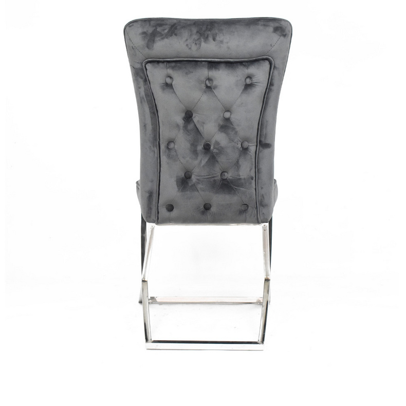 stainless steel velvet dining chair