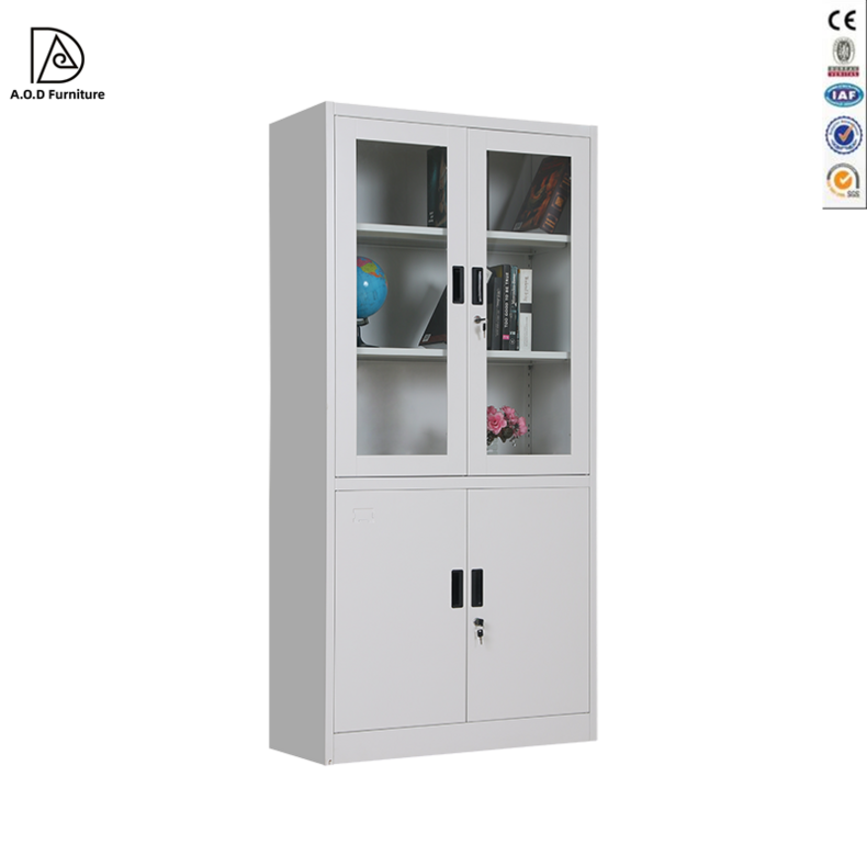 Glass door steel cupboard