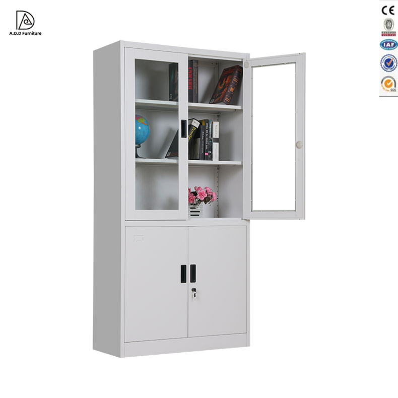 Glass door steel cupboard