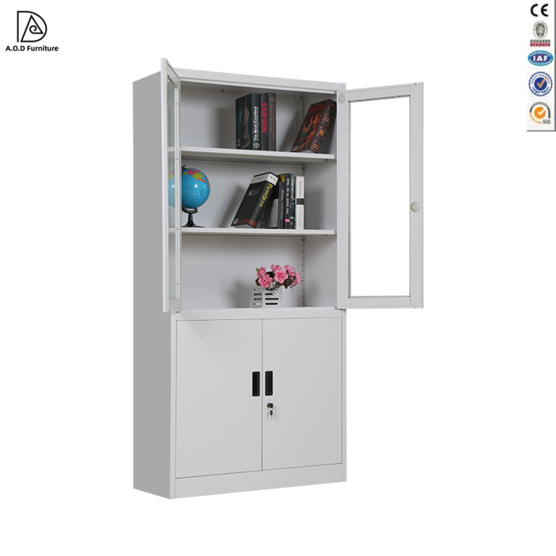 Glass door steel cupboard