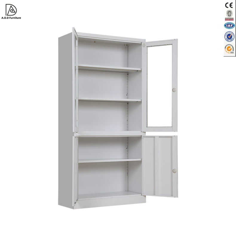 Glass door steel cupboard