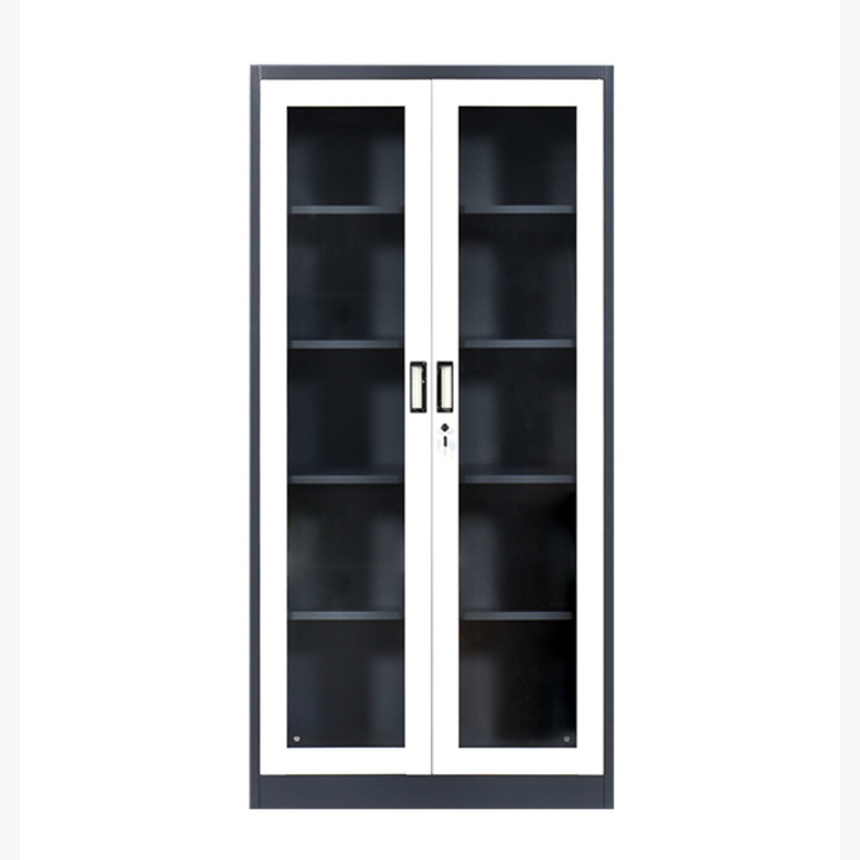 2 Glass door steel cupboard with competitive price