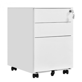 3 Drawer Steel Office Metal File Storage Mobile Pedestal Cabinet