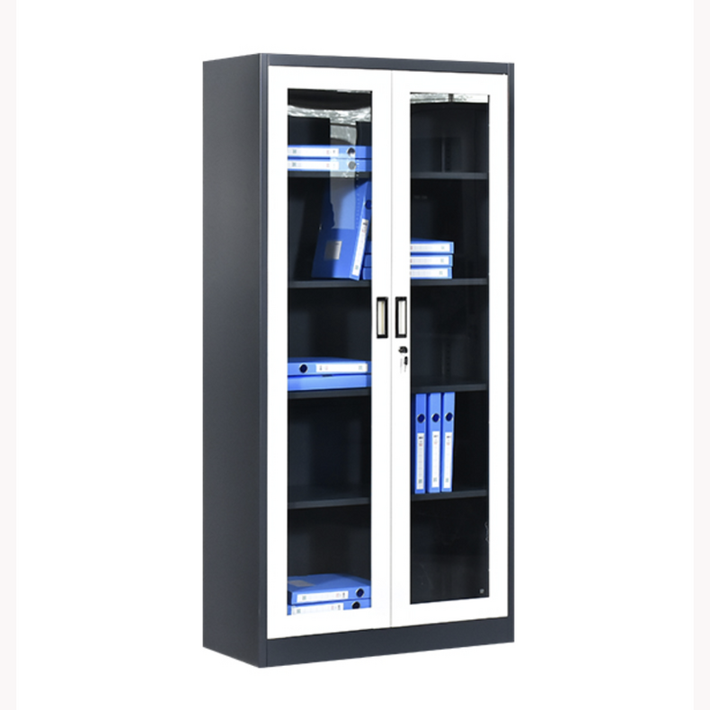 2 Glass door steel cupboard with competitive price