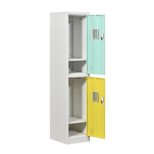 Small Metal Wardrobe 2 Door Gym Clothing Storage Locker