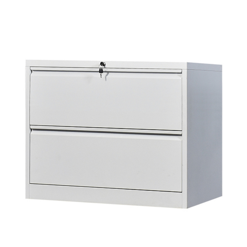 2 Drawers Lateral  Metal Wide Drawer Storage Filing Cabinet