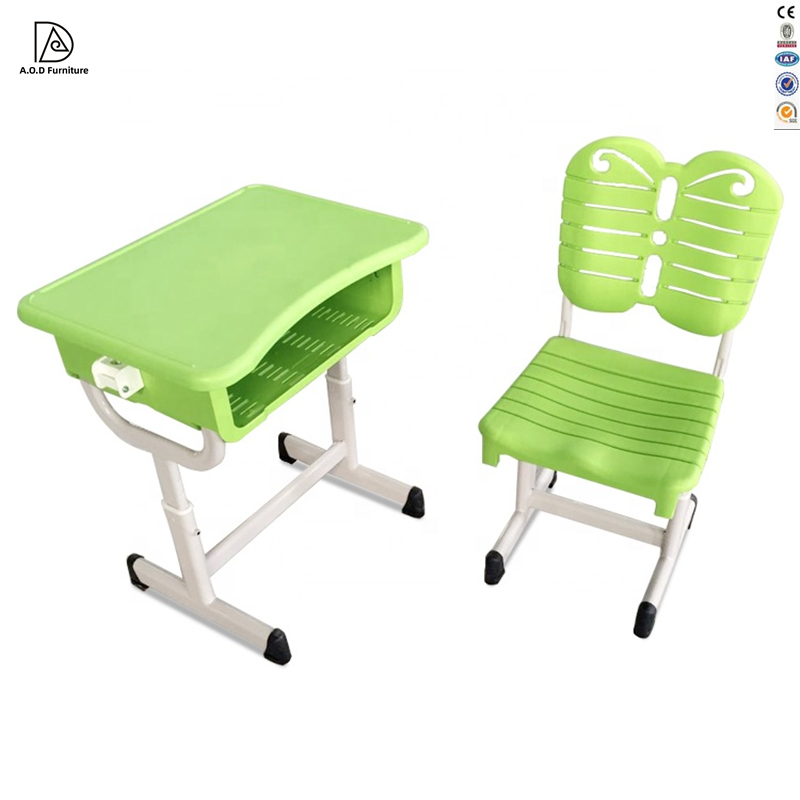 Affordable Metal-Framed Children School Desk and Chairs for Primary to Middle School