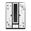 3 Doors Middle Mirror Door Bedroom Wardrobe Design Steel Almirah Godrej Wardrobe with Price List