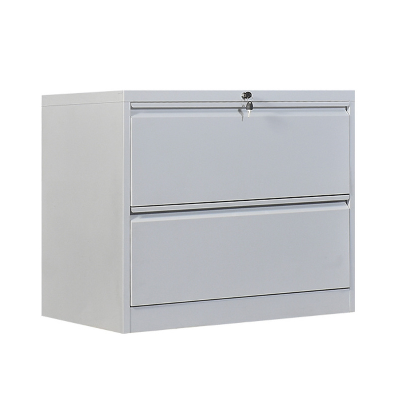 2 Drawers Lateral  Metal Wide Drawer Storage Filing Cabinet