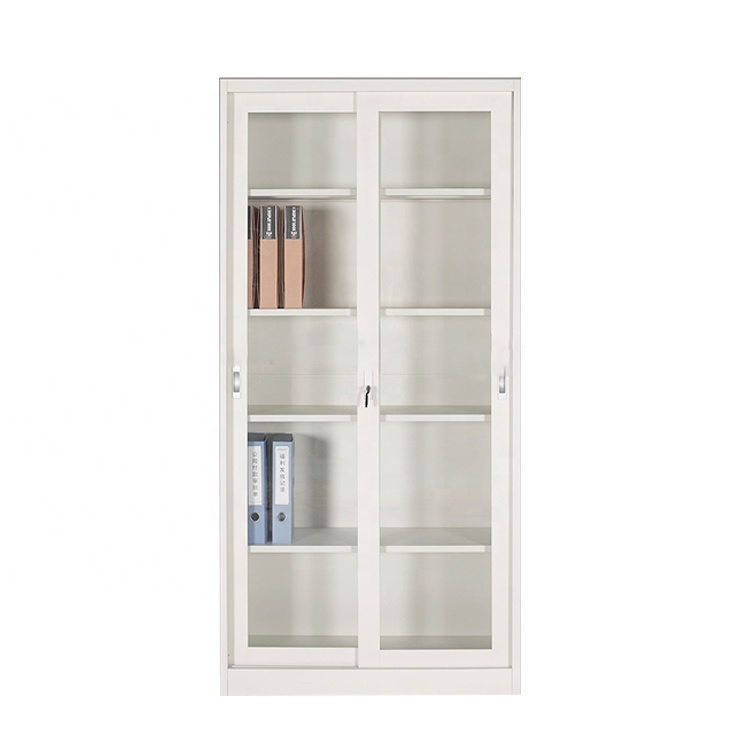 Competitive price 2 Glass door steel cupboard