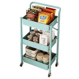 Modern Office Furniture Metal Rolling Utility Kitchen Cart Trolley with Casters