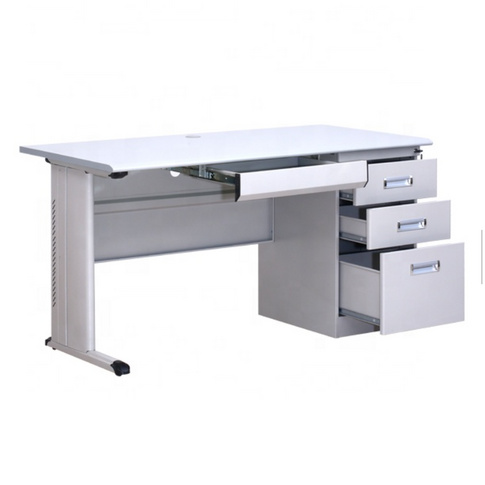 3 Locking Drawers Workstation Office Home Furniture Computer PC Desk Table
