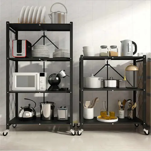 Bathroom Metal Adjustable Home Kitchen Folding Shelf