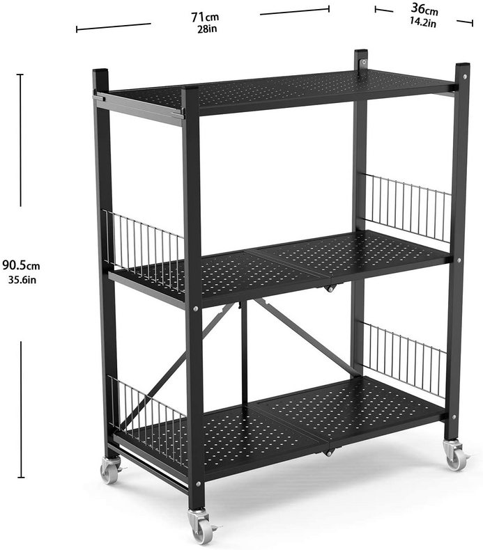 Space Saving Kitchen Folding Shelves