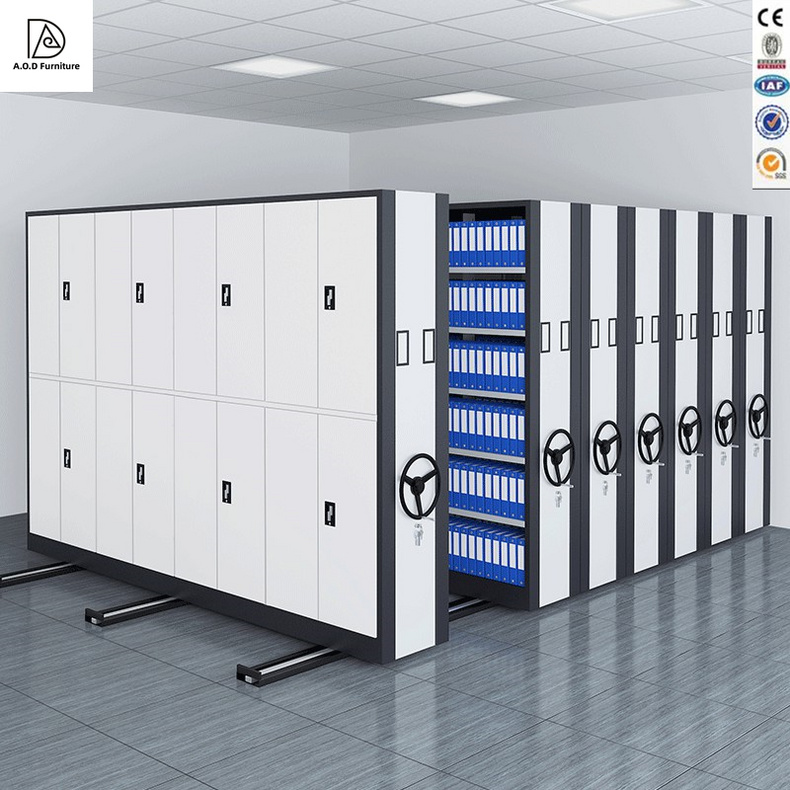 Mobile Compactor Shlving System Libray Storage Cabinet