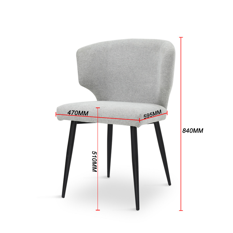 Stylish Tail Shape Linen  chair for dining or living room