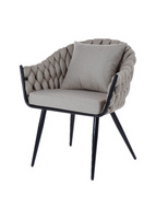 Handmade Grey Fabric Chair/UDC21094