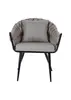 Handmade Grey Fabric Chair/UDC21094