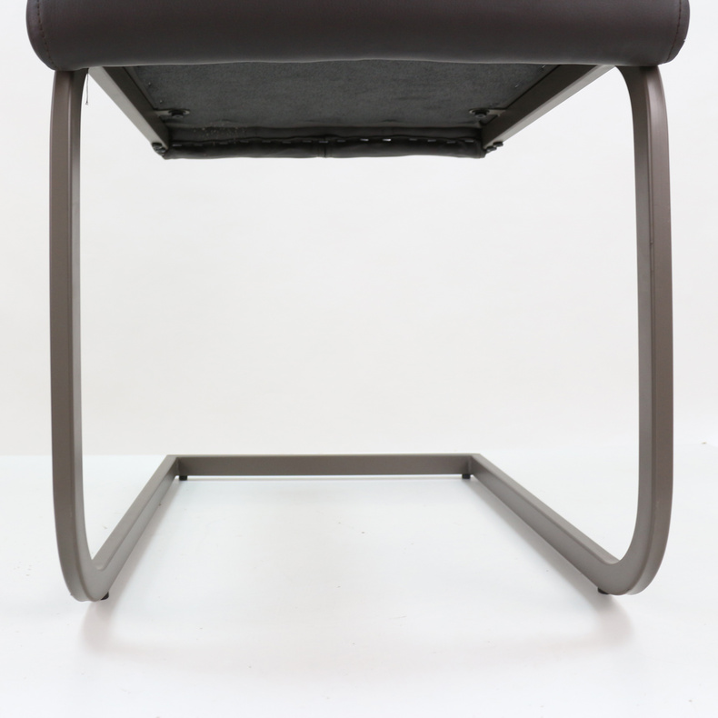 Modern PU Metal Leg Dining Chair for dining room or living room