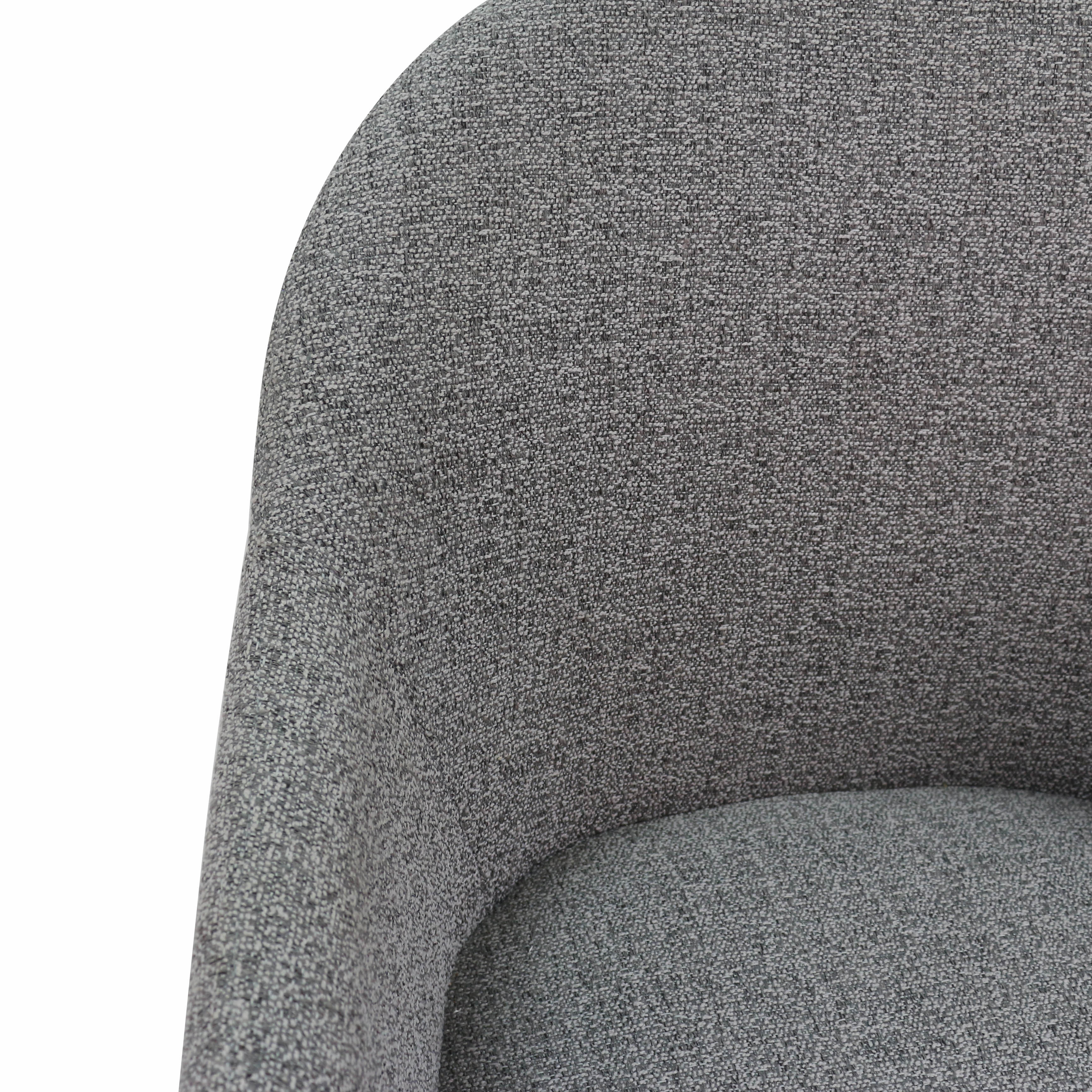 Grey linen Metal Leg Living Chair for dining room or living room
