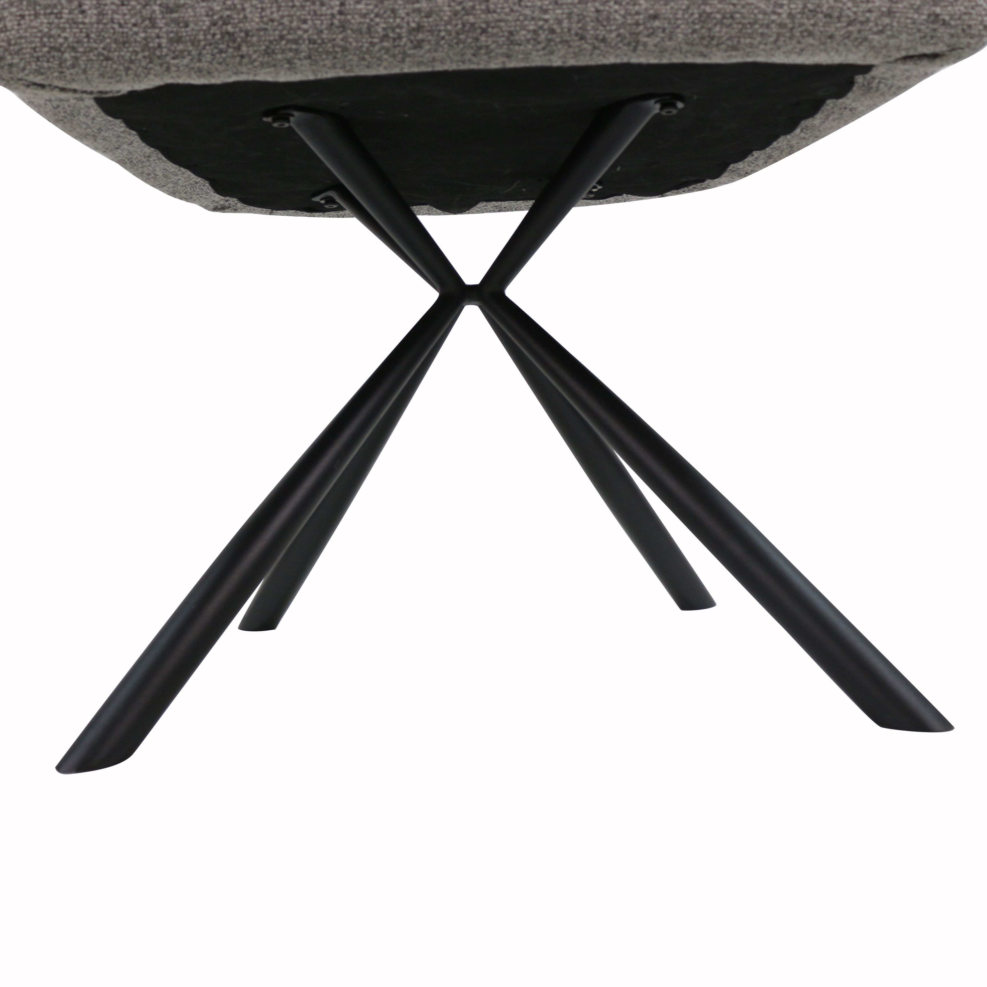 Grey linen Metal Leg Living Chair for dining room or living room