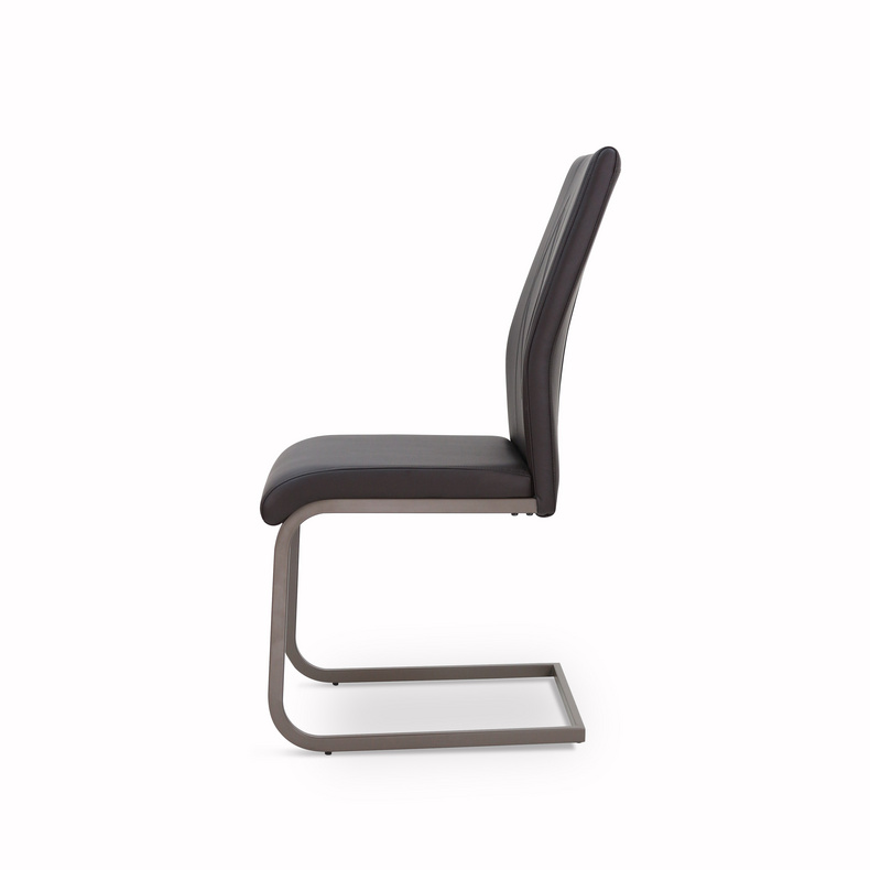 Modern PU Metal Leg Dining Chair for dining room or living room