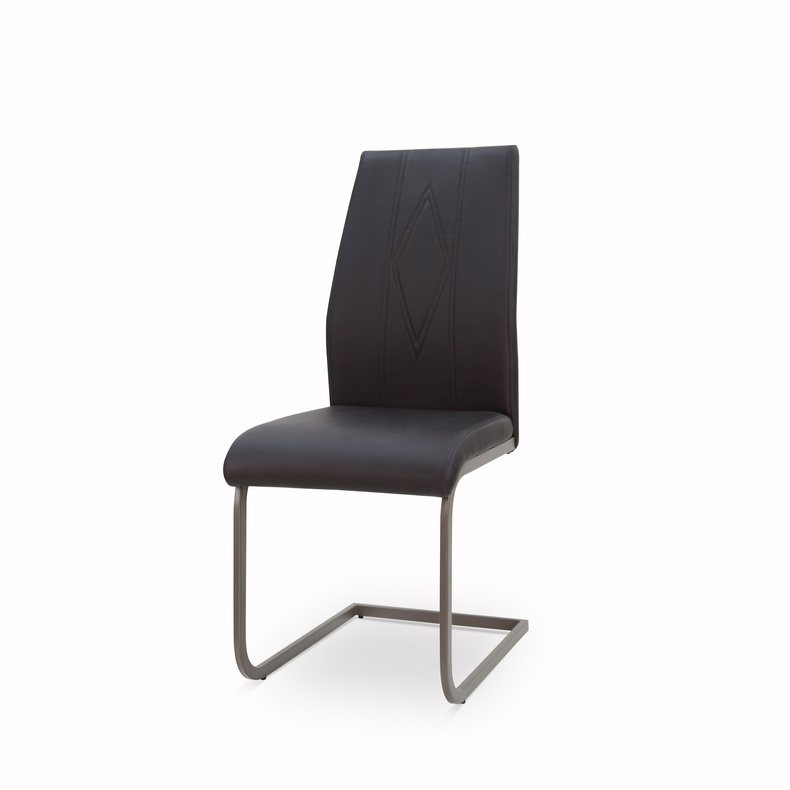 Modern PU Metal Leg Dining Chair for dining room or living room