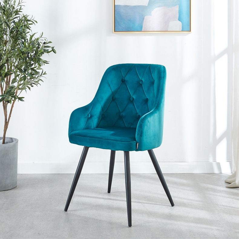 Elegant Velvet Dining Chair For Restaurant With Modern Chair