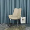 PU Cover Chromed  Metal Leg Chair for dining room or living room