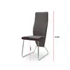 Modern High Back PU Cover Metal Leg Chair for dining room or living room