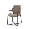 High Armrest Fabric Dining Chair for dining room or living room