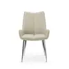 PU Cover Chromed  Metal Leg Chair for dining room or living room