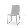 Simple Grey Velvet  Metal Leg Dining Chair for dining room or living room