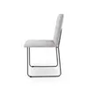 Simple Grey Velvet  Metal Leg Dining Chair for dining room or living room