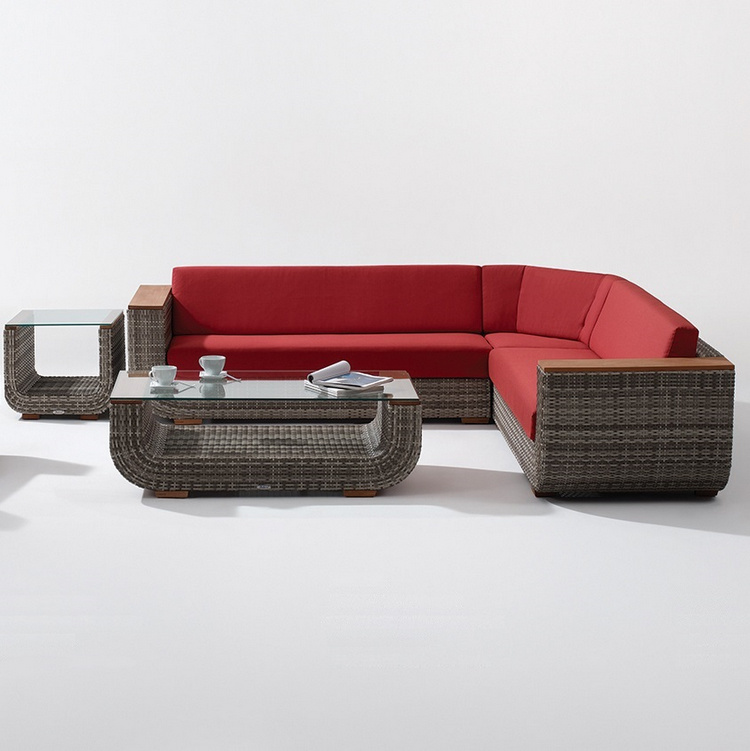 Cruise Rattan Woven Sectional Garden Sofa Set