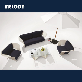 Melody Navy Blue and White Patio Sofa Set