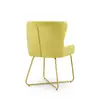 Velvet golden powder coating  metal Leg Chair for dining room or living room  DC-2302