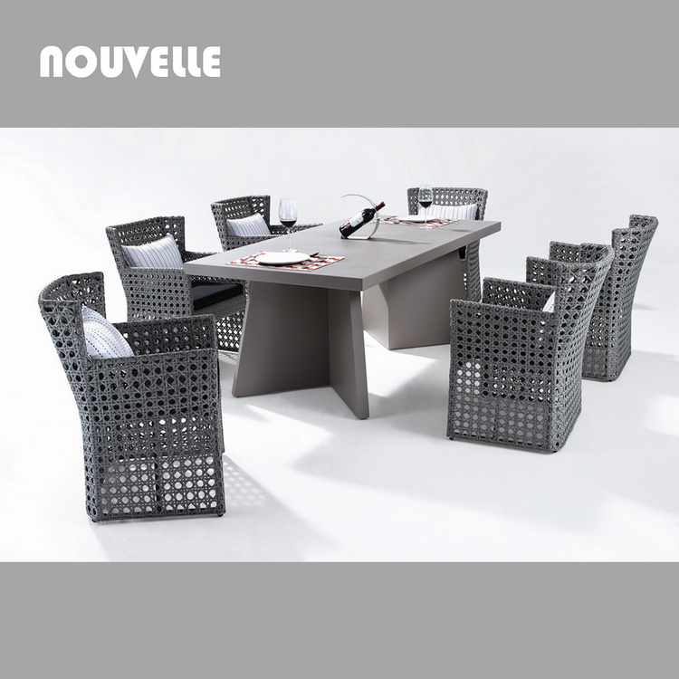 Nouvelle 6 Seater Contemporary Outdoor Dining Set