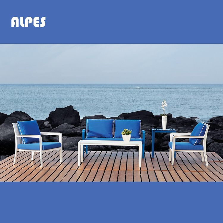 Alpes Solid Aluminum Outdoor Sofa Set